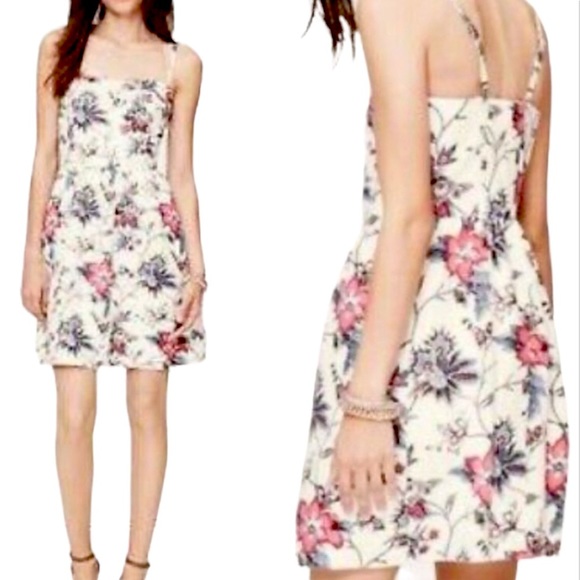 Ann Taylor Loft Linen Blend Floral Dress Size 12 NWT - Picture 11 of 11